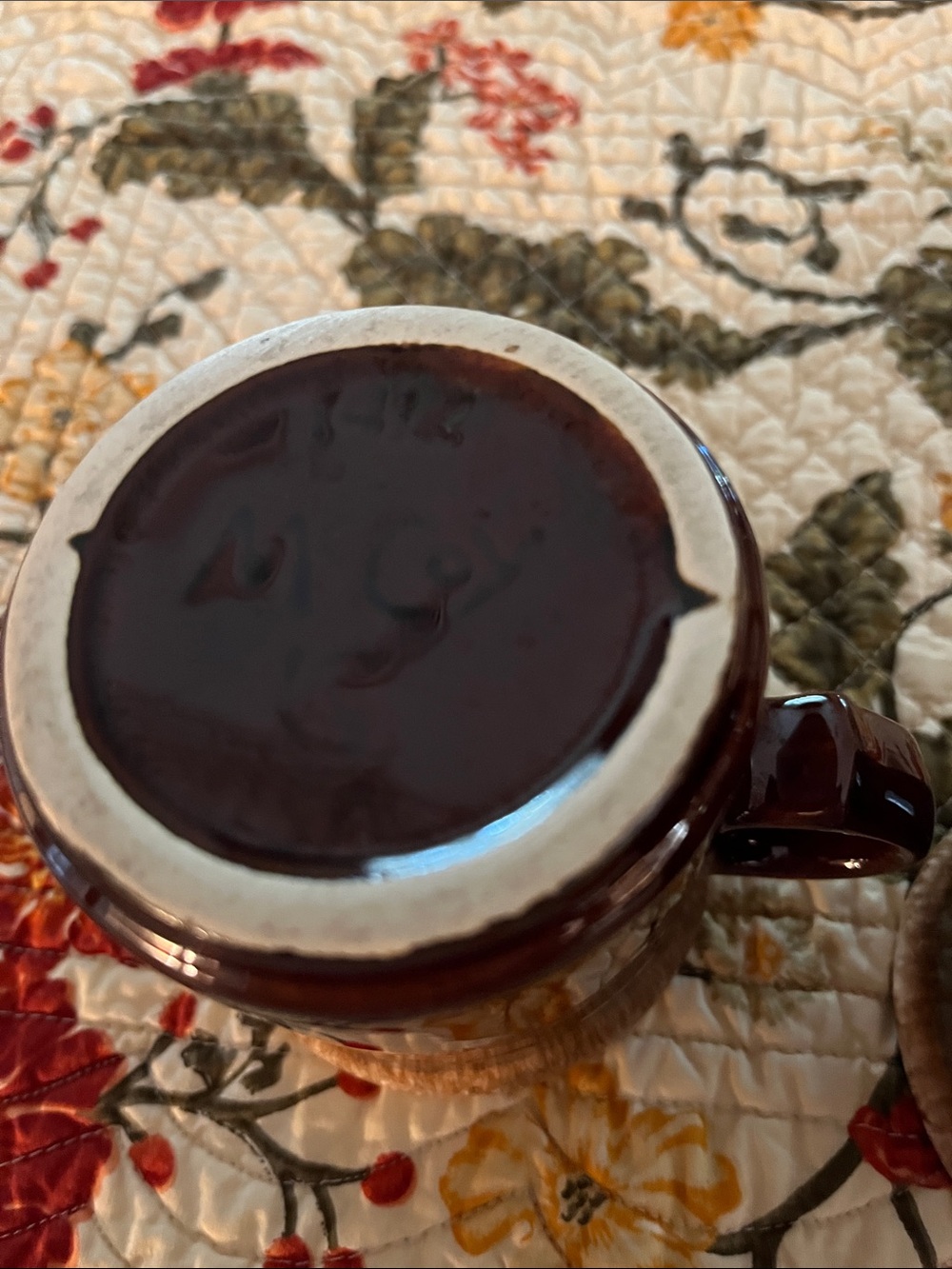 Vintage McCoy Brown Drip Glaze Mugs set of 2 Cups tea coffee USA - Picture 6 of 6